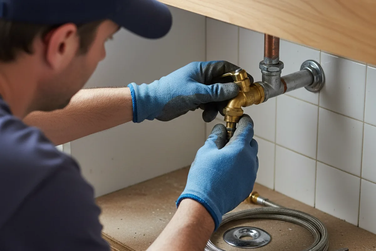 Shutoff valve and fitting work during Faucet and Fixture Repair in Bradley
